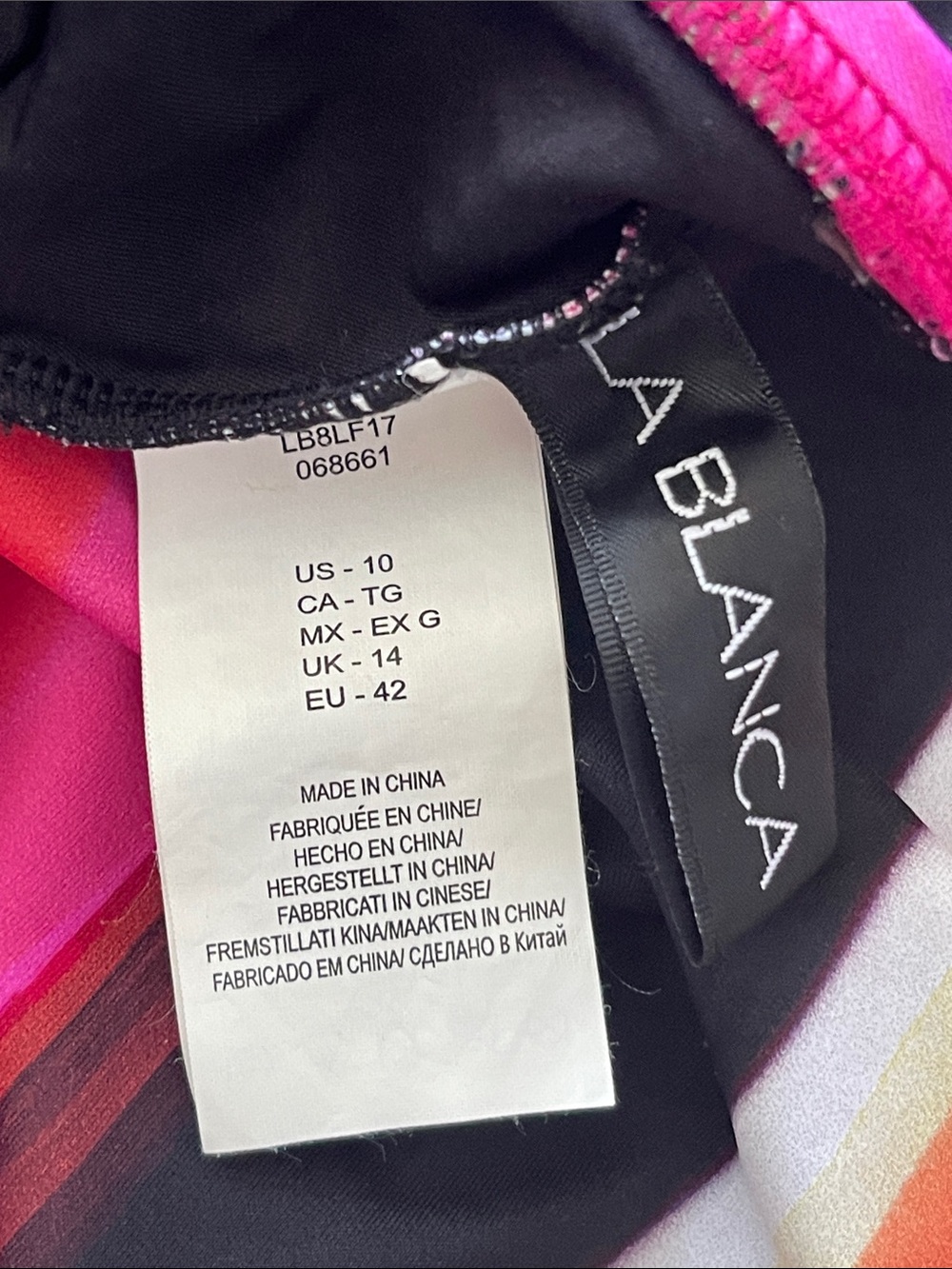 La Blanca Multicolor Halter Stripe One-Piece Swimsuit - Picture 6 of 11